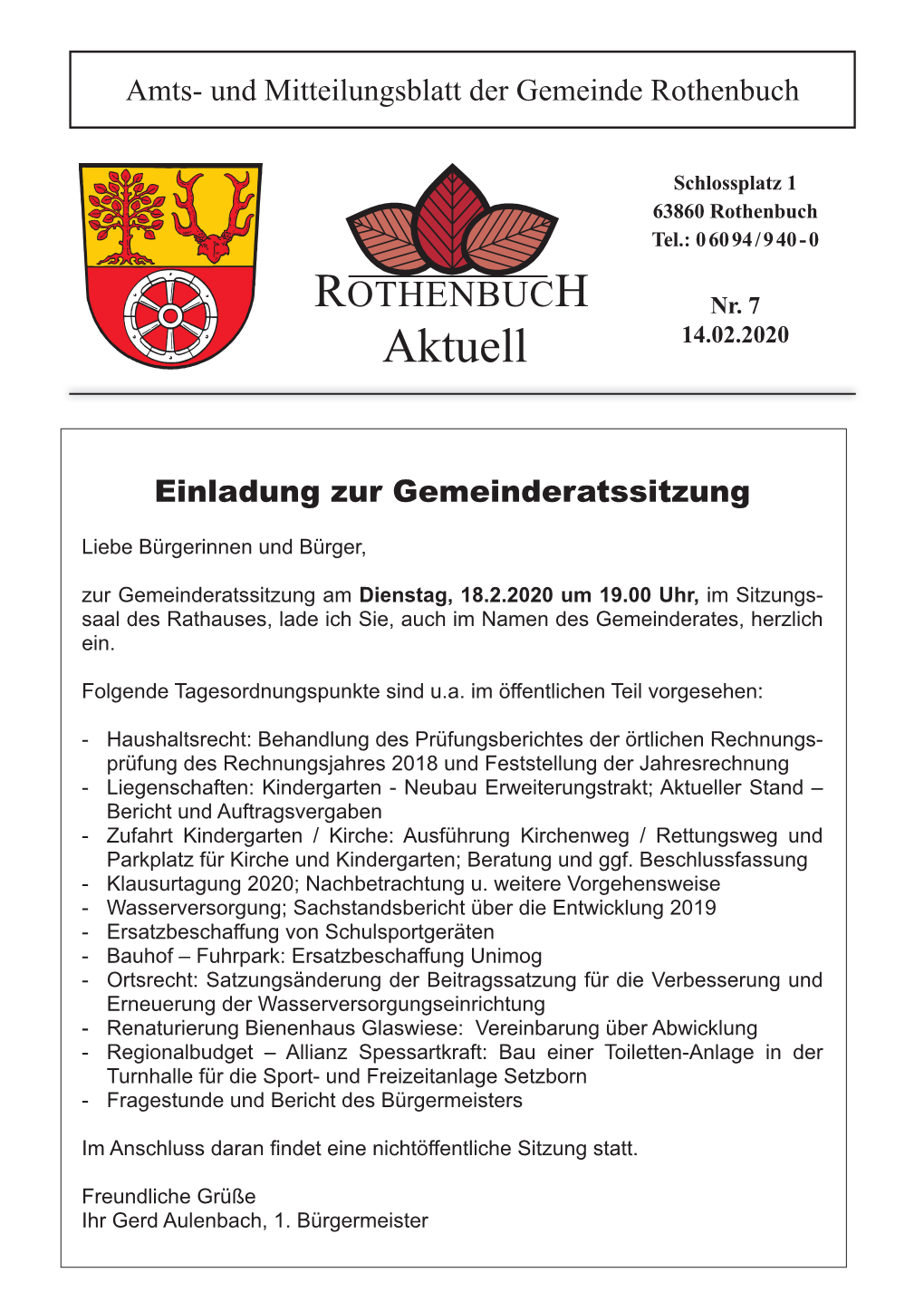 Aktuell 14.02.2020