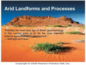 Arid Landforms and Processes