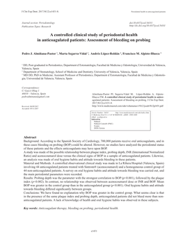 Assessment of Bleeding on Probing