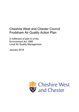 Cheshire West and Chester Council Frodsham Air Quality Action Plan