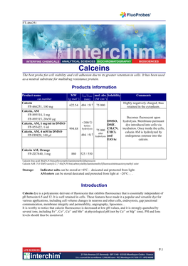 Calcein Technical Sheet