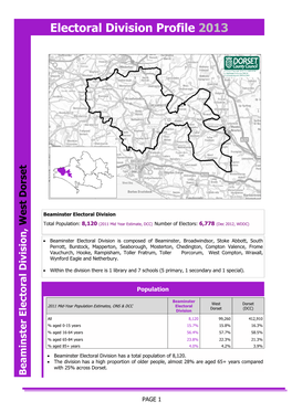 Electoral Division Profile 2013