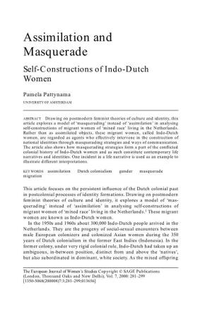 Assimilation and Masquerade Self-Constructions of Indo-Dutch Women