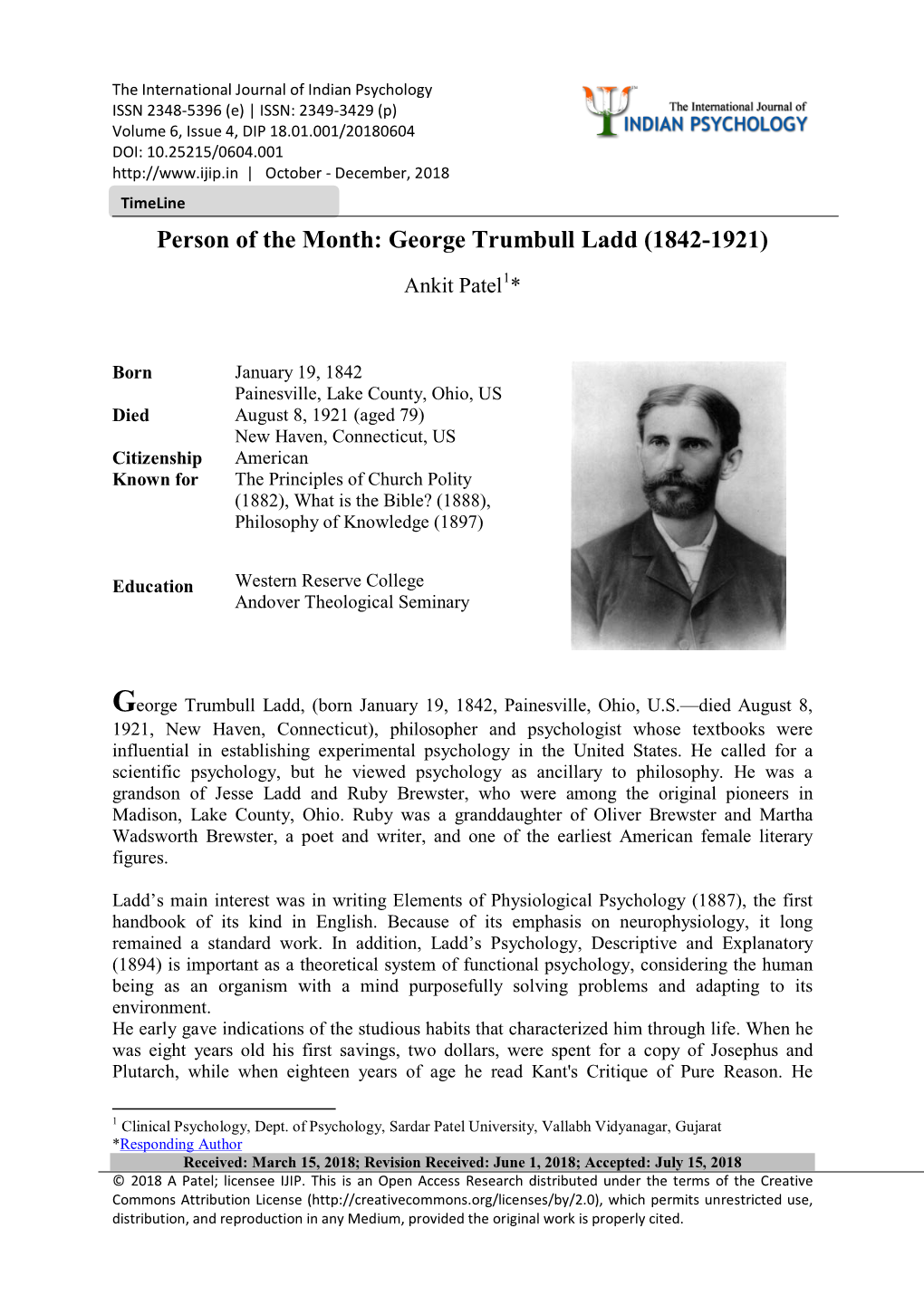 George Trumbull Ladd (1842-1921)