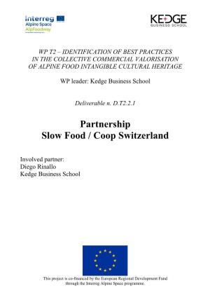 Partnership Slow Food / Coop Switzerland