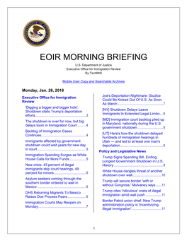 2019 Jan EOIR Morning Briefing