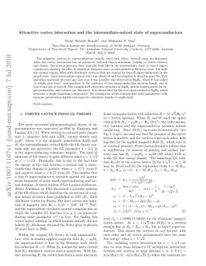 Arxiv:1007.1107V1 [Cond-Mat.Supr-Con] 7 Jul 2010 Adu(L 1.We Rte Nrdcduis(Length Units Reduced and in Ginzburg Written Unit When by [1]