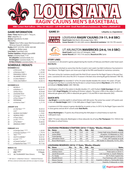 Ragin' Cajuns Men's Basketball