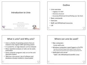 Introduction to Unix