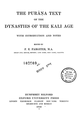 Dynasties of the Kali Age