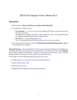 EECS 442 Computer Vision: Homework 2