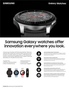 Samsung Galaxy Watches Offer Innovation Everywhere You Look