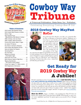 2019 Cowboy Way a Jubilee!
