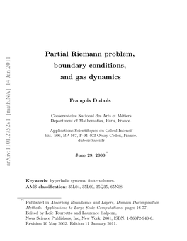 Partial Riemann Problem, Boundary Conditions, and Gas Dynamics