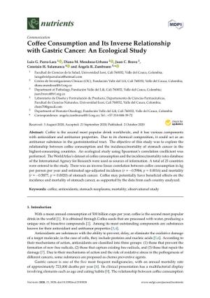Coffee Consumption and Its Inverse Relationship with Gastric