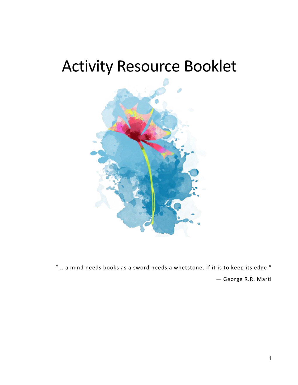 Activity Resource Booklet