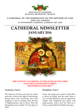 Cathedral Newsletter January 2016