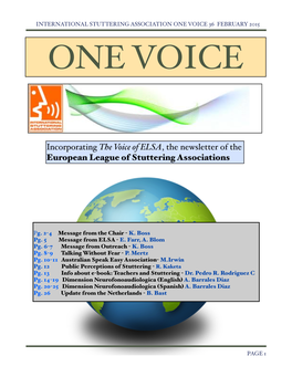 One Voice 36 February 2015� One Voice