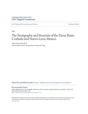 The Stratigraphy and Structure of the Parras Basin, Coahuila and Nuevo Leon, Mexico
