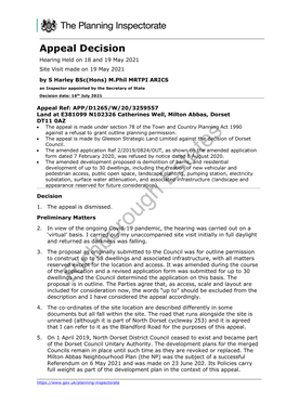 Appeal Decision Hearing Held on 18 and 19 May 2021 Site Visit Made on 19 May 2021