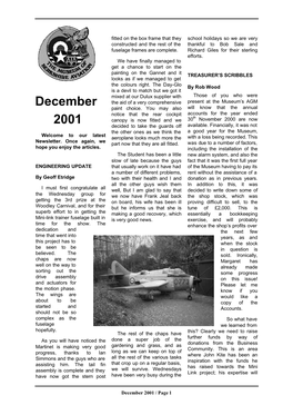 Museum of Berkshire Aviation Newsletter Dec 2001