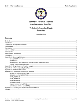 Toxicology Section