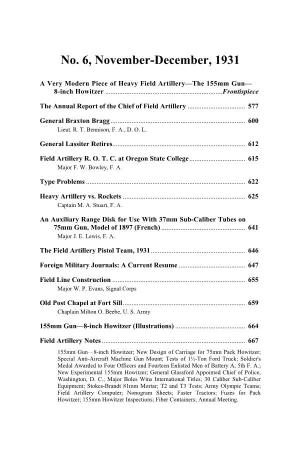 The Field Artillery Journal Vol