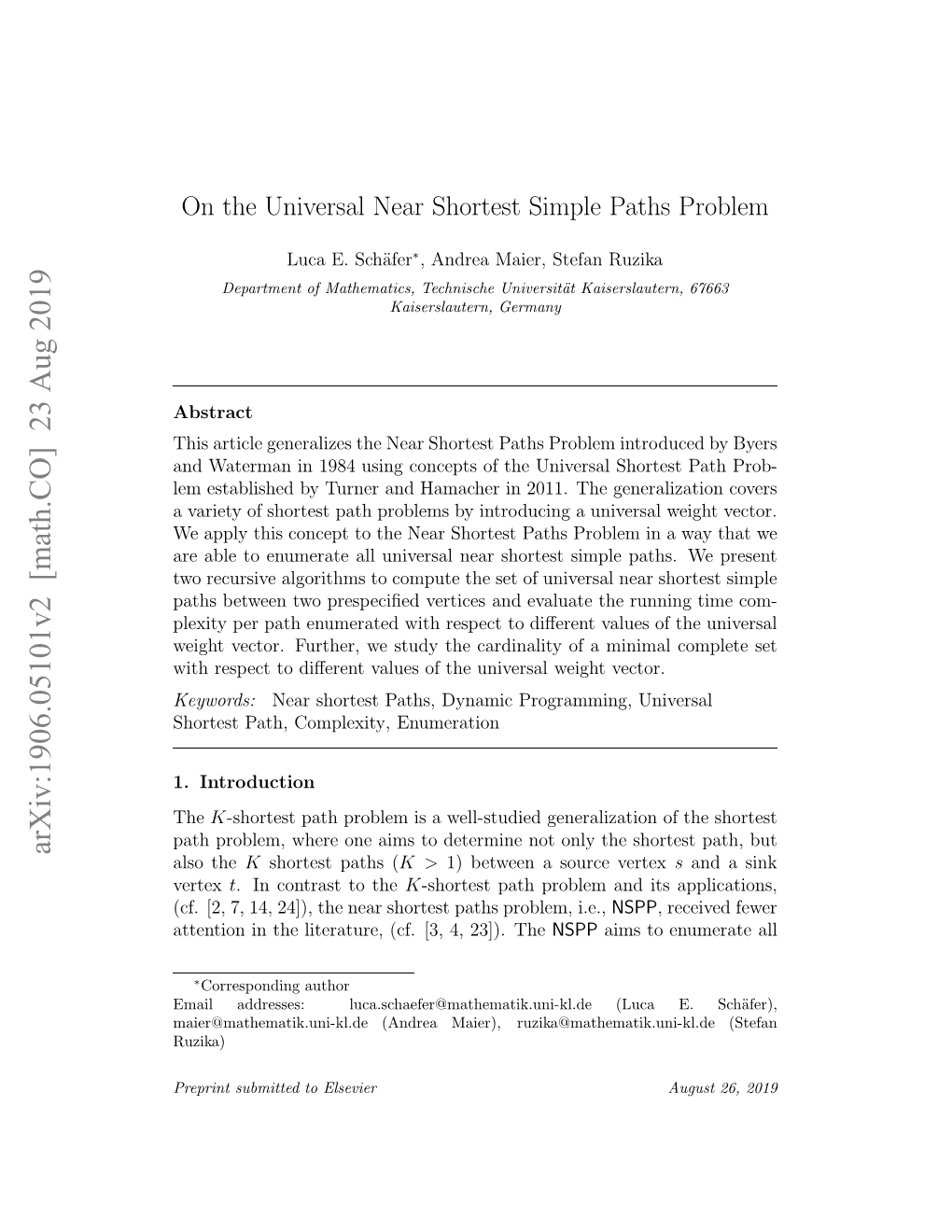 On the Universal Near Shortest Simple Paths Problem