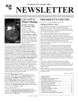 Newsletter 97 ª October 1999 NEWSLETTER