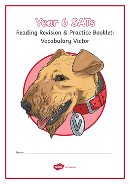 Reading Revision & Practice Booklet: Vocabulary Victor