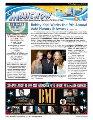 Bobby Karl Works the 9Th Annual AMA Honors & Awards Chapter