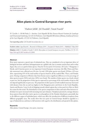 Alien Plants in Central European River Ports