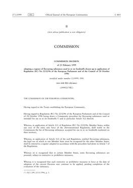 Commission Decision 1999/217/EC