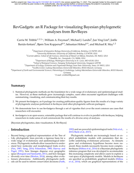 An R Package for Visualizing Bayesian Phylogenetic Analyses from Revbayes