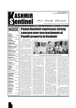 Panun Kashmir Expresses Strong
