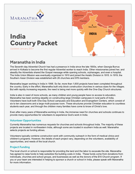 India Country Packet