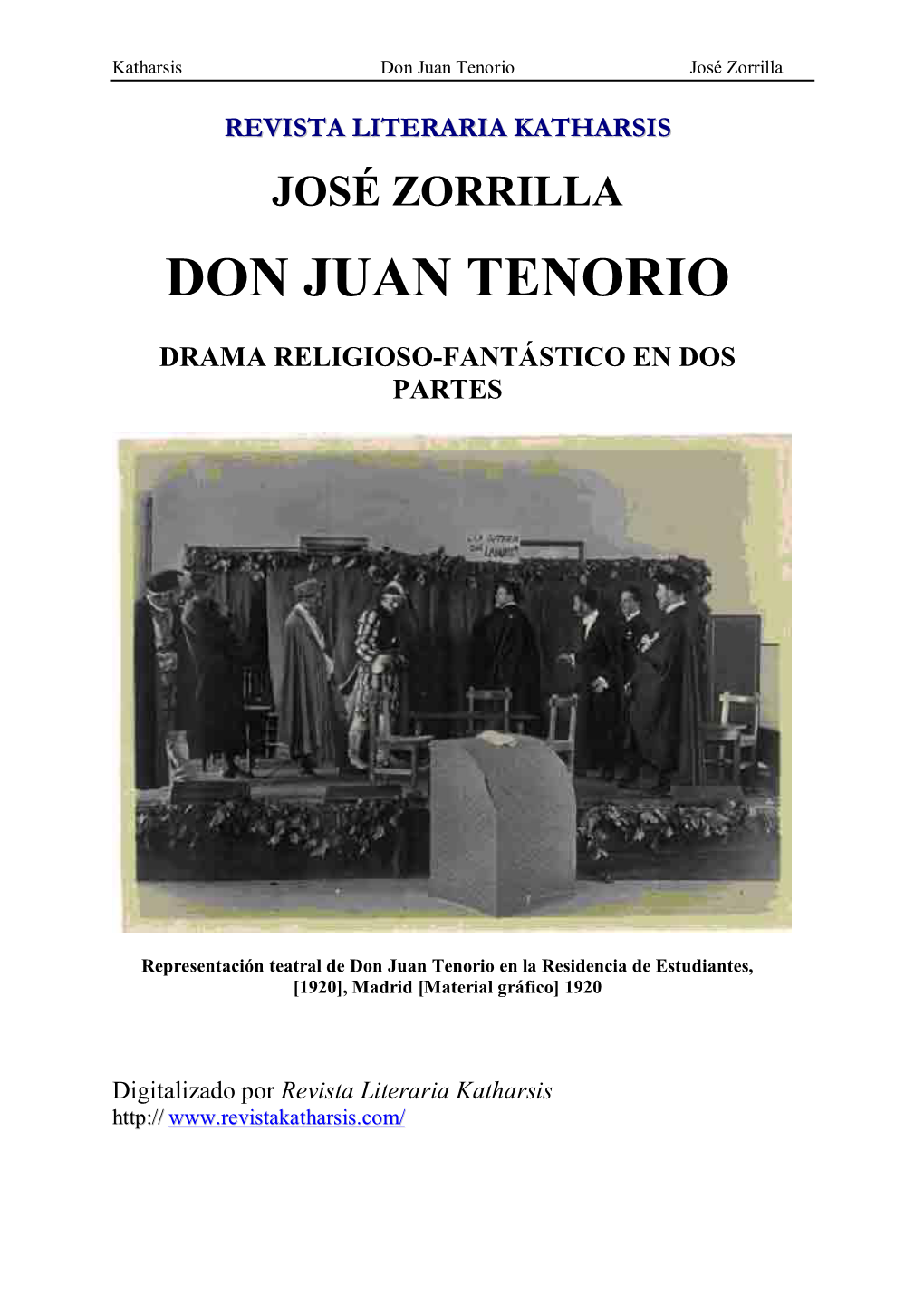 Don Juan Tenorio José Zorrilla
