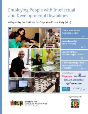 Employing People with Intellectual and Developmental Disabilities