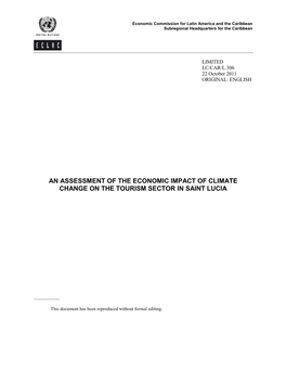 An Assessment of the Economic Impact of Climate Change on the Tourism Sector in Saint Lucia