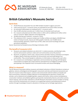 British Columbia's Museums Sector