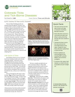 Colorado Ticks and Tick-Borne Diseases Fact Sheet No