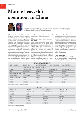 Marine Heavy-Lift Operations in China