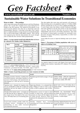 India Sustainable Water