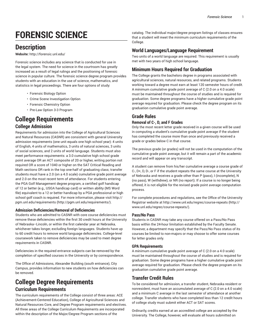 Forensic Science 1