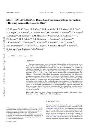 SEDIGISM-ATLASGAL: Dense Gas Fraction and Star Formation Efficiency Across the Galactic Disk
