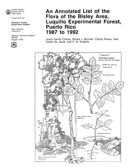 An Annotated List of the Flora of the Bisley Area, Luquillo Experimental Forest, Puerto Rico, 1987 to 1992