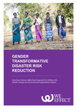 Gender Transformative Disaster Risk Reduction