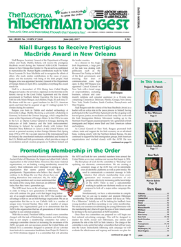 Niall Burgess to Receive Prestigious Macbride Award in New Orleans Promoting Membership in the Order