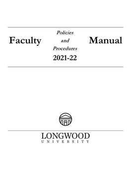 Faculty Manual Or in These Guidelines