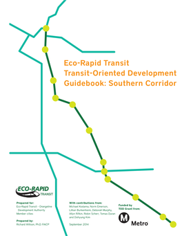 Eco-Rapid Transit Transit-Oriented Development Guidebook: Southern Corridor